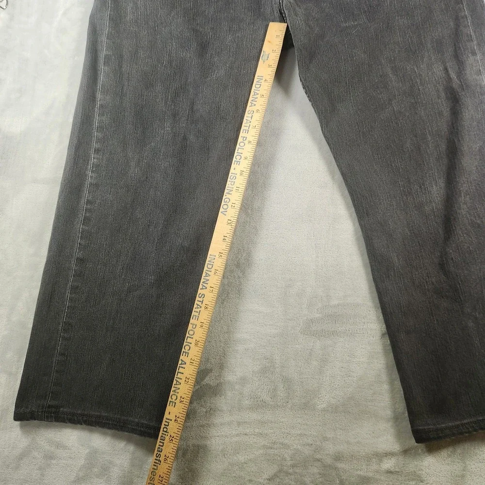 Levis Jeans Mens 44x30 Black‎ 569 Loose Straight Fit Denim (Measure 25